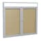 Ghent Enclosed Bulletin Board, 2 Door, Vinyl, Hdlnr Frame, 4 ft H x 5 ft W, Caramel PAVX7-181 - alternate 1
